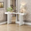 60-Inch MDF Console Table with Geometric Design and Adjustable Feet for Living Room Entryway Hallway-253832242