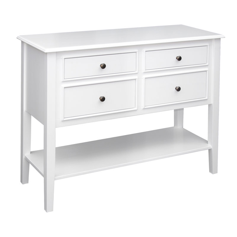 Schrum Four Drawer Server, White