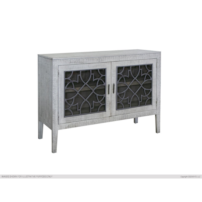 Gitzel 53.5'' Solid Wood Console Table, Gray