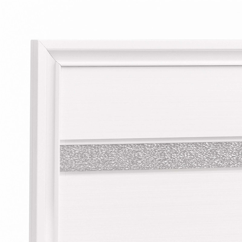 Cadre de lit (seulement lit), Simple, Blanc