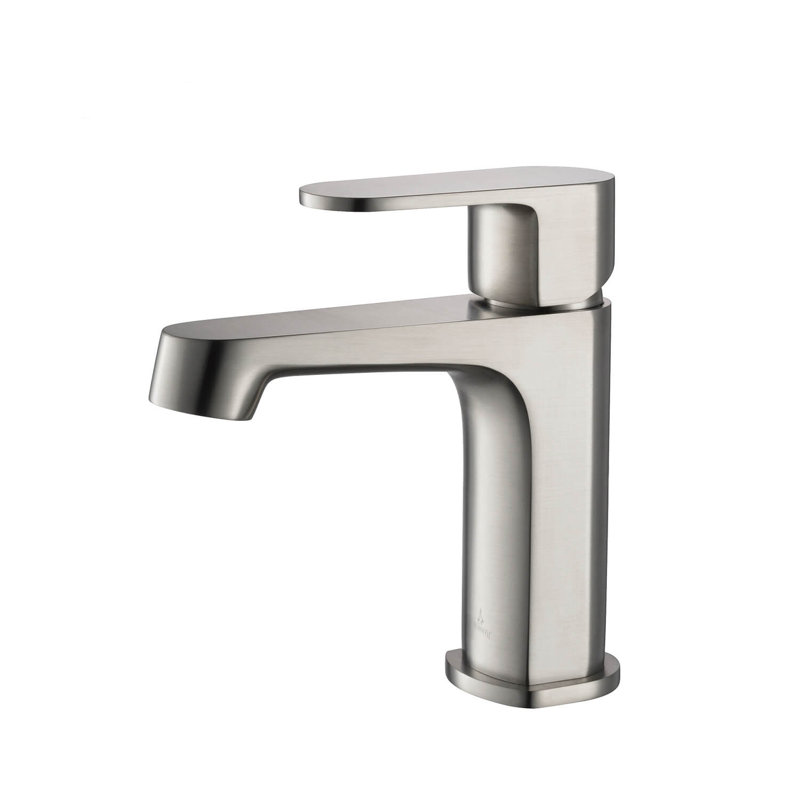 Sancy Brushed Nickel Single Hole Bathroom Sink Faucet – Solid Brass Bathroom Vanity Faucet with High Arc Spout, Modern Design, Scratch-Resistant Finish