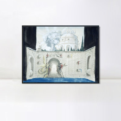 Framed Canvas Giclee Print Series#076 by Salvador Dali Wall Art for Living Room Home Office Decorations(Black Slim Frame,18"x24")