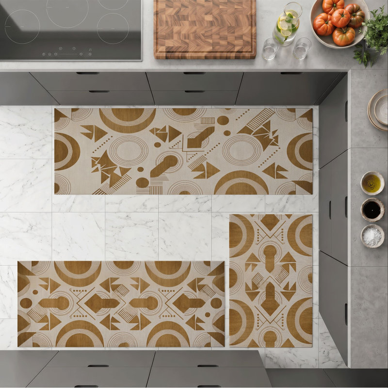 Geometric Art Non-Slip Washable Kitchen Mats
