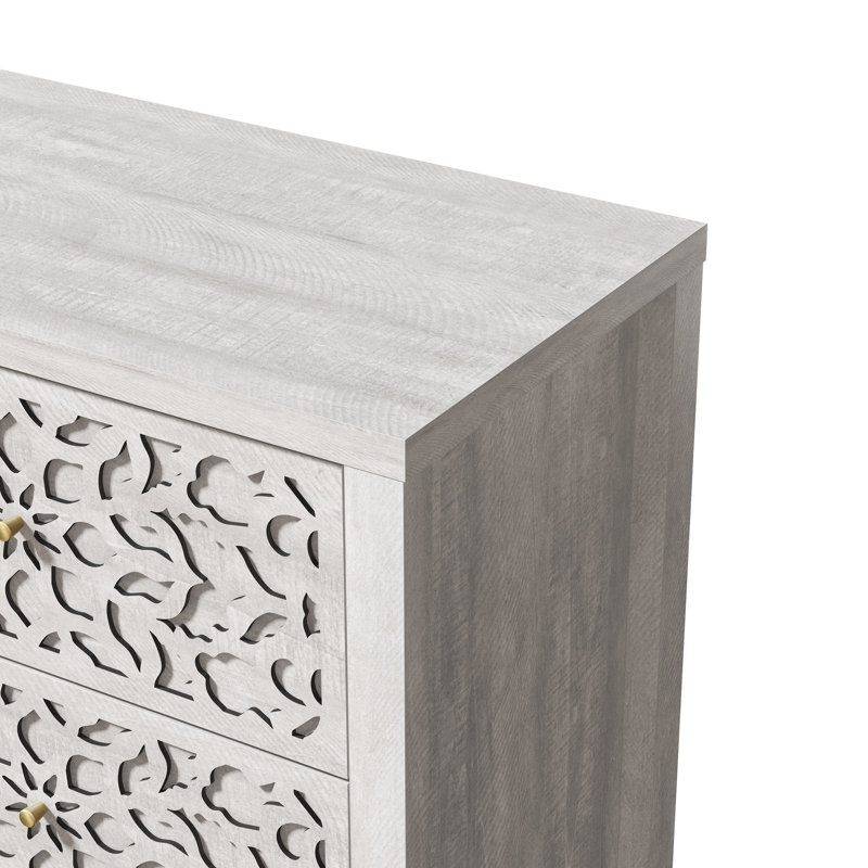Commode 6 tiroirs L 45,4 po Lukasik, Chêne gris cendré