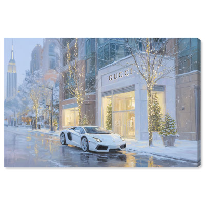 «NYC in the Winter Store», reproduction d'art sur toile par Art Remedy, 15 x 10