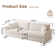 105" Polyester Loveseat Sofa,2 Seater Sofa With 2 Pillows,Sofa Couch,Modern Oversized Sofa For Living Room
