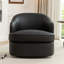 Faux Leather Swivel Barrel Chair-96441028
