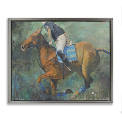 Polo Rider in Dynamic Motion Floating Frame, design by Jadei Graphics