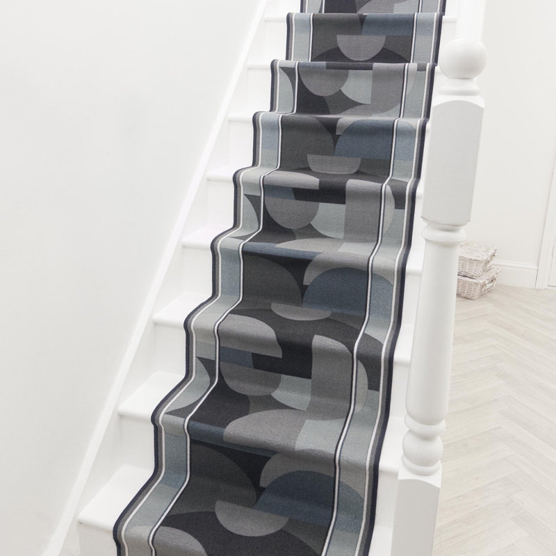Stair Runner Geometric Shapes Area Rug, Runner 66 x 660 cm