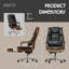 Chaise de bureau inclinable avec repose-pieds Mahleah
