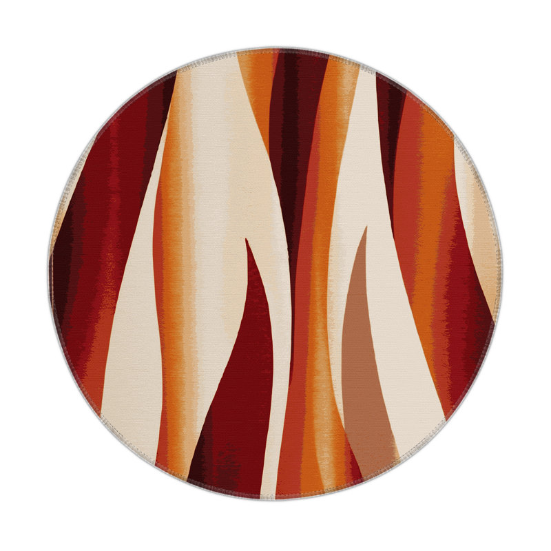 Auburn Edge Indoor And Outdoor Area Rug, Round 5'