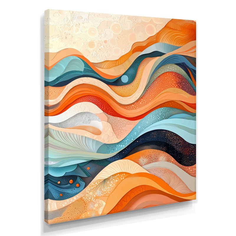 Novah - art mural abstrait sur toile, H 32 po x l 16 po, Toile tendue, Ne s’applique pas