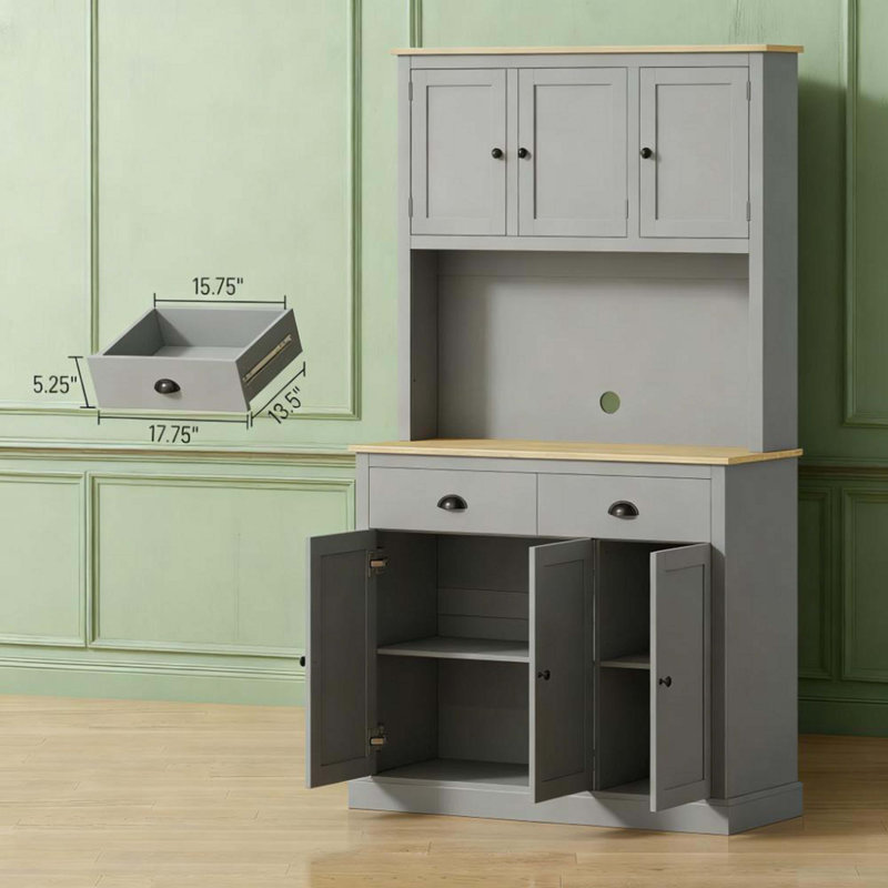 Armoire de cuisine autoportante de 71 po de hauteur