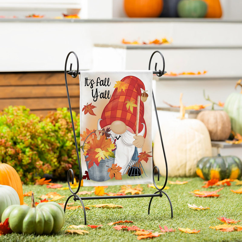 Drapeau de jardin en suède Rake Gnome
