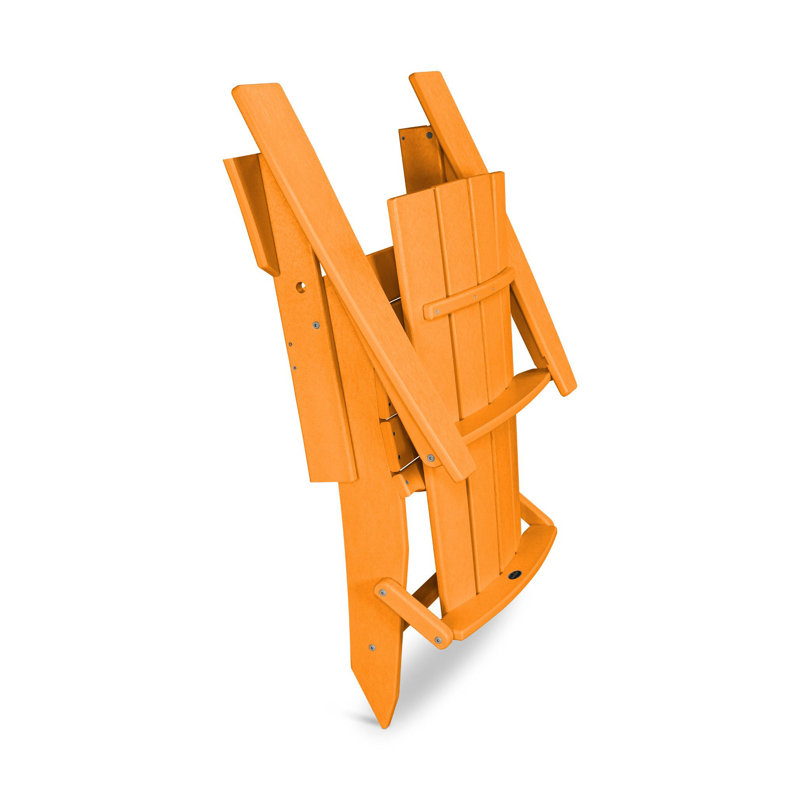 POLYWOOD Quattro Folding Adirondack, Tangerine
