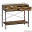 Sylvie 2 Drawer Industrial Style Console Table With Metal Legs for Hallway, Living Room Furniture-1372068525