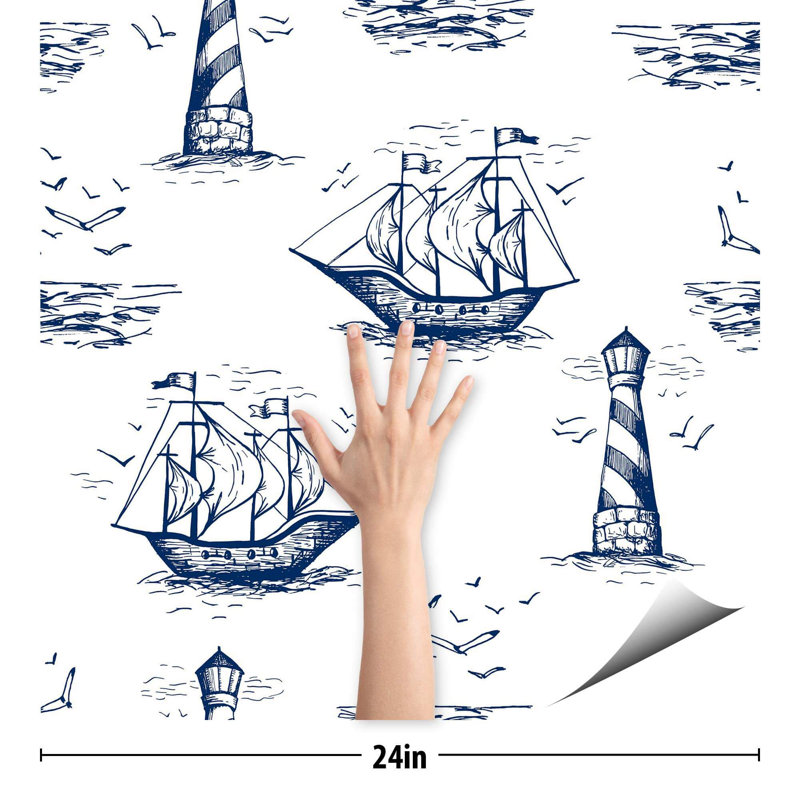 Carreau de papier peint Gwenaelle, L 48 po x l 24 po