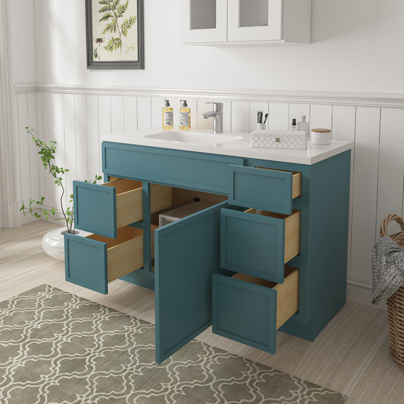 48'' Single Bathroom Vanity Base Only, Teal