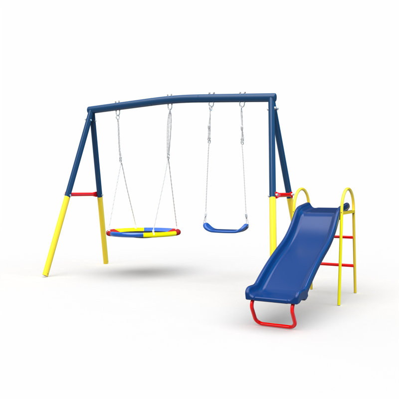 Portique d'extérieur avec glissade 3-en-1