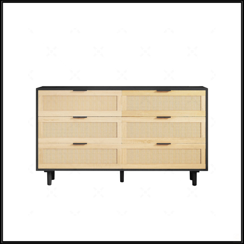 Armoire de rangement en rotin à 51 tiroirs 51,18 po