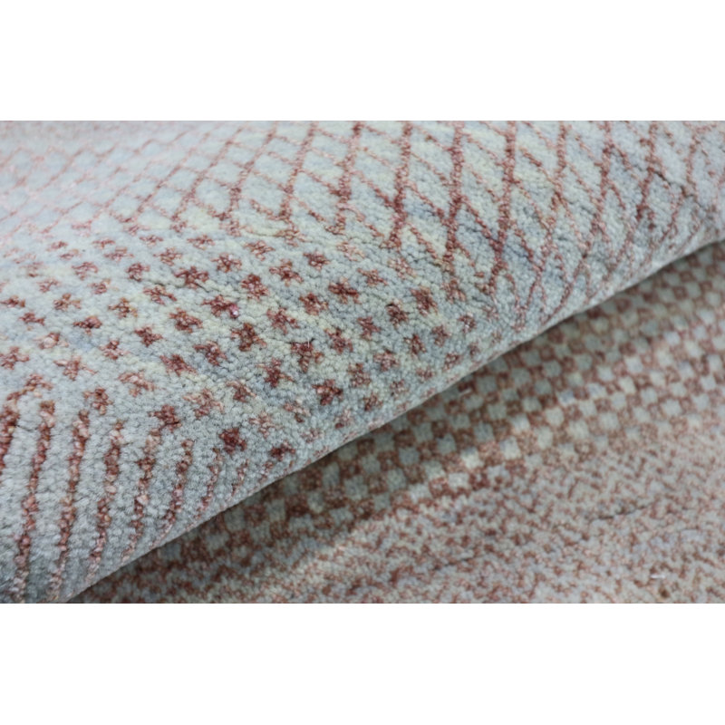 Hand-Knotted High-Quality Gray/Brown Area Rug, Runner 2'11" x 7'2"