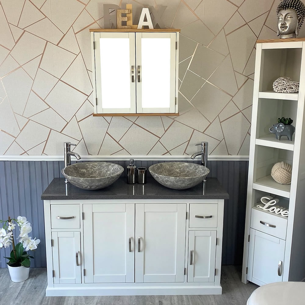 Buskirk 1230mm Bathroom Vanity with Vessel Stone Basin