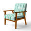 Chaise d'appoint Coastal - Mint Breeze Stripes-1501487116