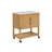 30" W Solid and Manufactured Wood Kitchen Cart with Granite Top and Locking Casters-115123041