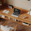 Bureau rectangulaire en bois massif brun-118231088