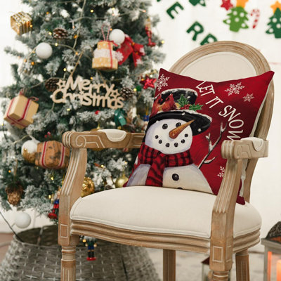 Merry Christmas Let It Snow Joy Stripes Gift Box Red