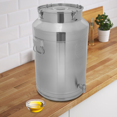 Stainless Steel Milk Jug Sealed Bucket Beverage Dispenser