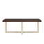 Table basse ronde Roundhill Furniture Luno, noyer et blanc-130130389-130130390