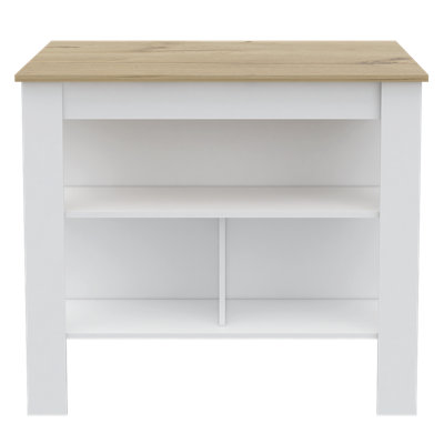 Goruav Wood Kitchen Island