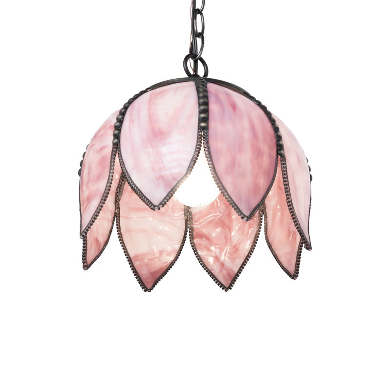 10" Wide Tulip Pendant, Pink