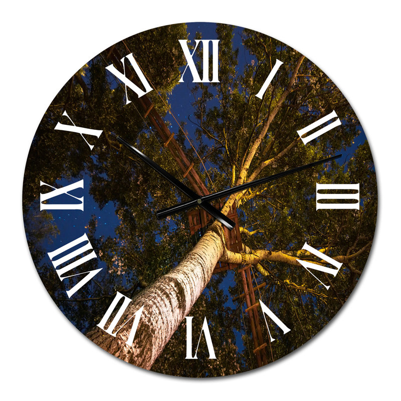 Low Angle View Of The Trees With A Walkway - Traditional Wall Clock, Small