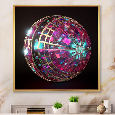 Sphère galactique galactique rose - reproduction sur toile