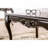 Coffee Table Traditional Style With Curved Legs Carved Design Solid Wood Structure Java Finish