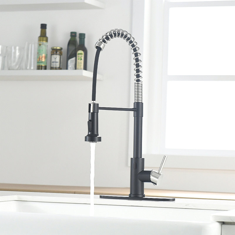 Touchless Kitchen Faucet,Hands Free Automatic Smart Kitchen Faucet, Black/Silver