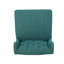 Ensemble de 2 tabourets de comptoir en tissu capitonnés à oreilles 27 pouces, sarcelle et brun foncé-129514449-129514450