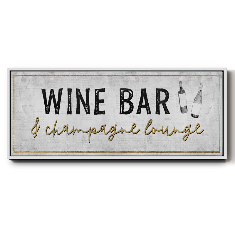 Champagne Lounge- Framed Canvas, 24" H x 60" W