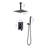 Shower Head System - Sleek Bathroom Element Matte Black Ceiling Mounted Versatile Design-125519090