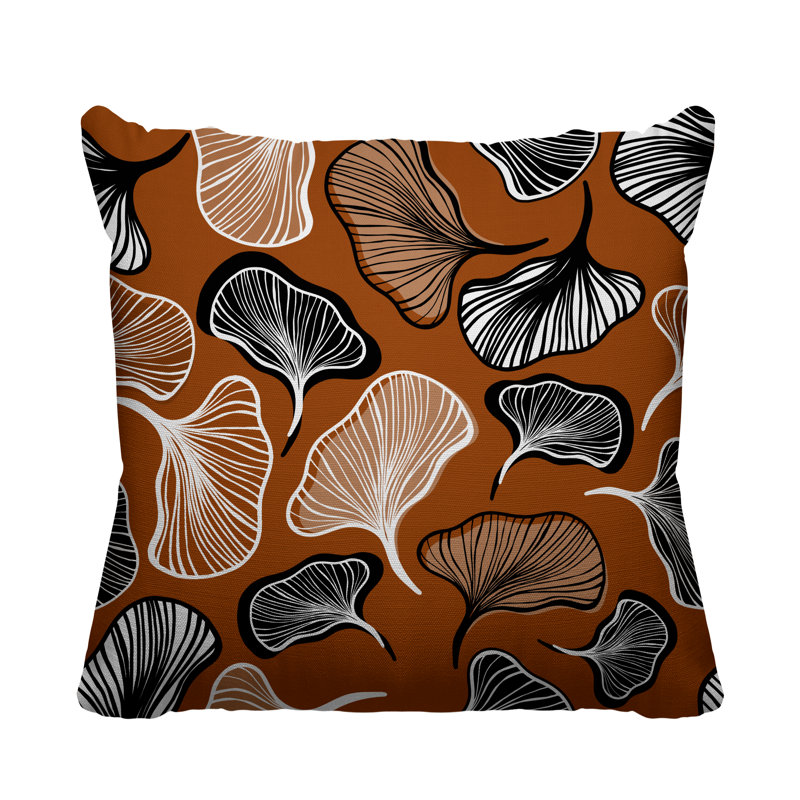 Bia Outdoor Reversible Throw Pillow, 17H" x 17W", Burnt Orange