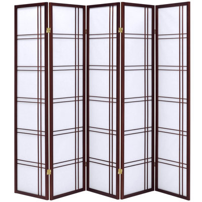 6 Panels Room Divider Privacy Screen Lattice Design by Latitude Run