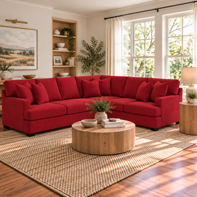 Canapé modulaire de coin large de 125 po Emilio