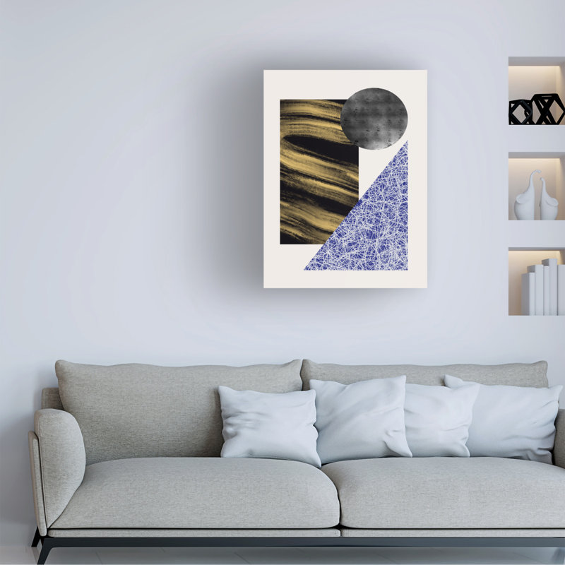 Art sur toile bolologien, le petit doyen les trois formes, H 14 po x l 19 po