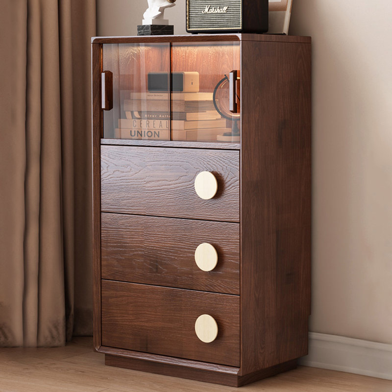 Nut-brown Solid  Wood Display Cases, Nut Brown