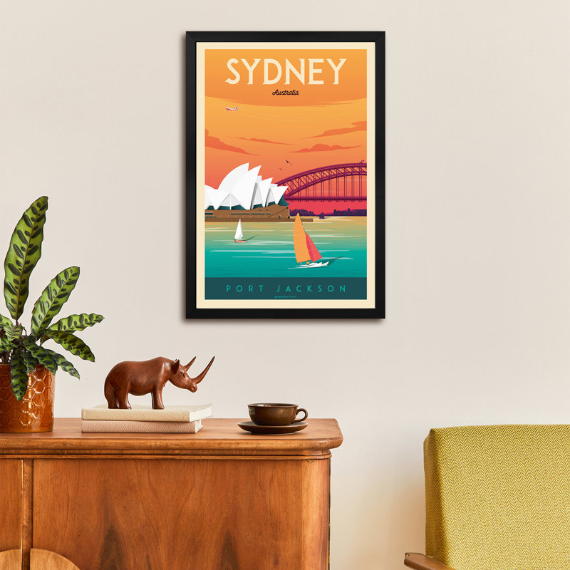 Affiche de voyage Sydney Sydney, H 24 po x l 16 po