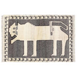 Animal Pictorial lion Hand Knotted Rug 3'5"X 5'1"