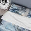 Ensemble de housse de couette en microfibre / polyester bleu et gris-129483658
