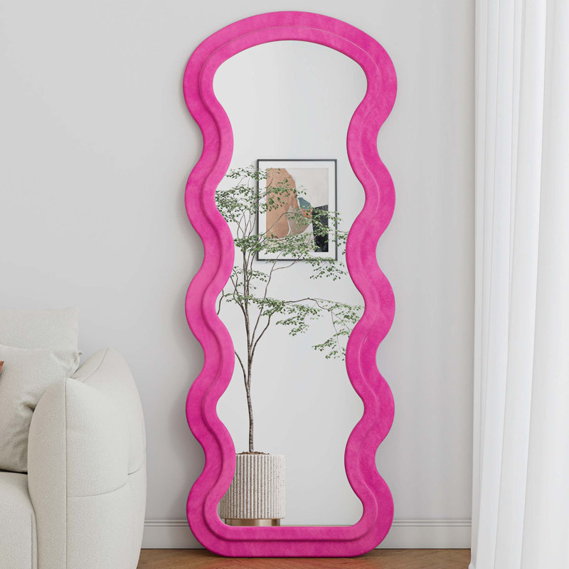 Miroir de plancher Flannel, Rose